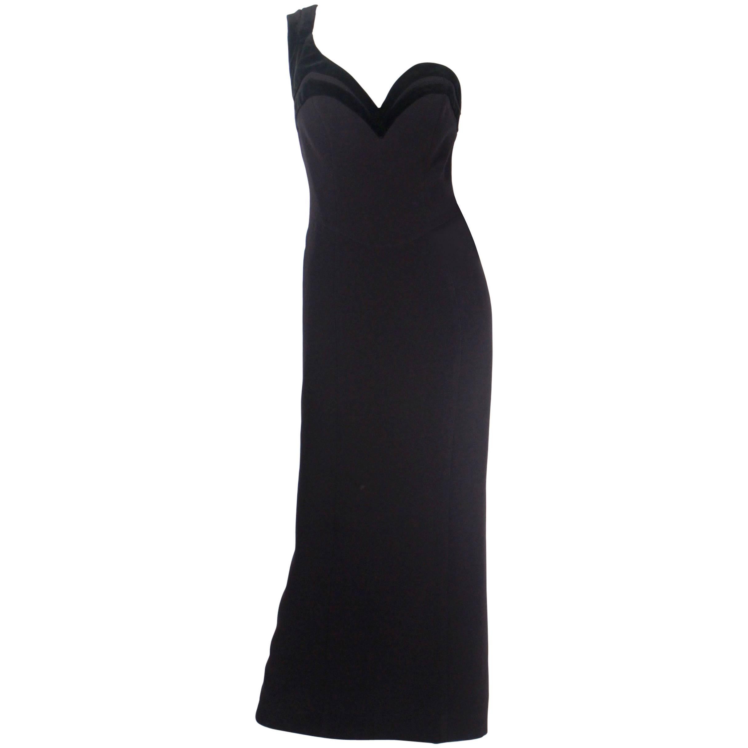 Thierry Mugler One Shoulder Gown