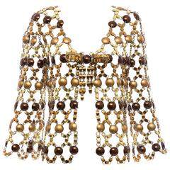 Paco Rabanne Gold And Bronze Metal And Plastic Top, Circa 1970's 5
