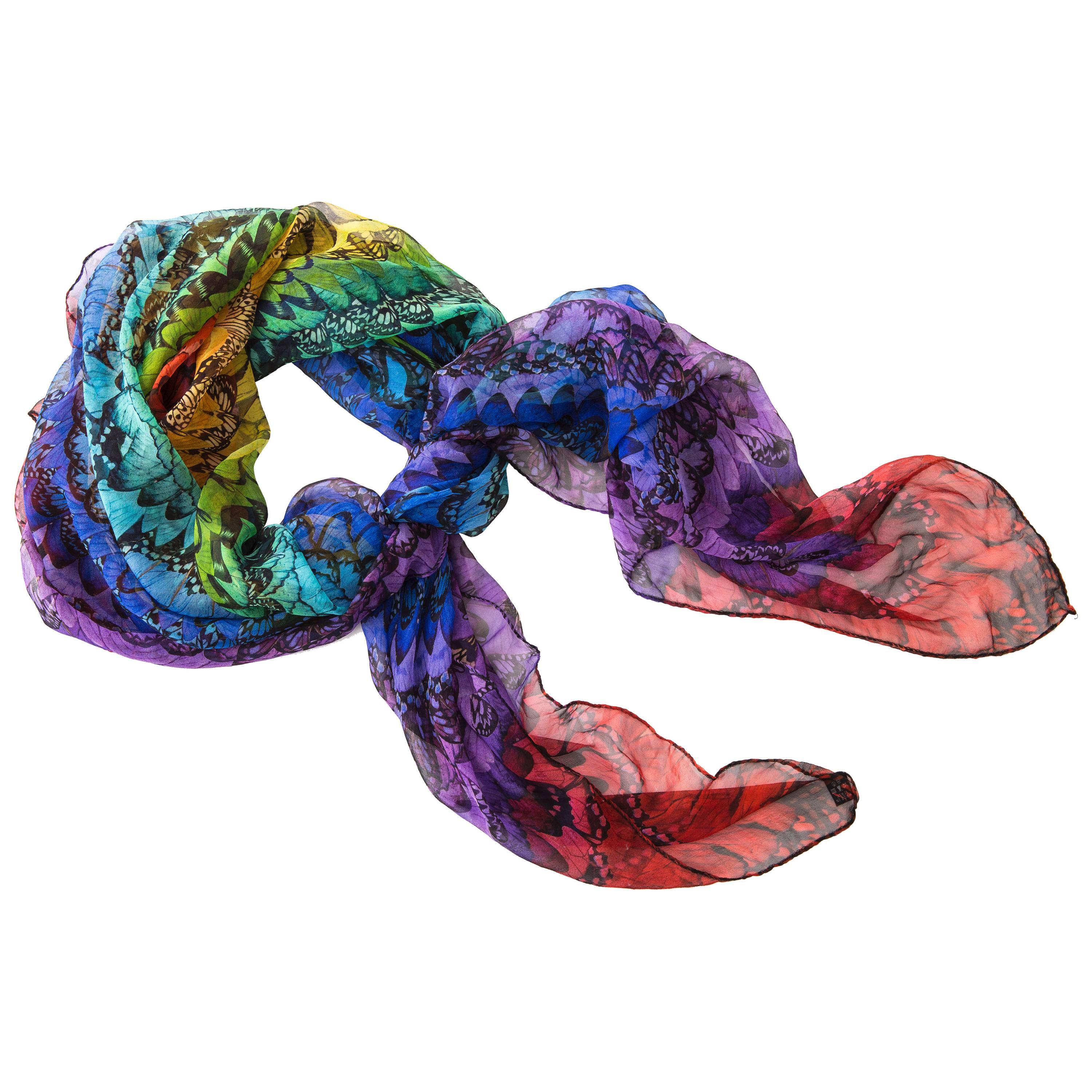 Alexander McQueen Silk Chiffon Butterfly Scarf, Spring - Summer 2008