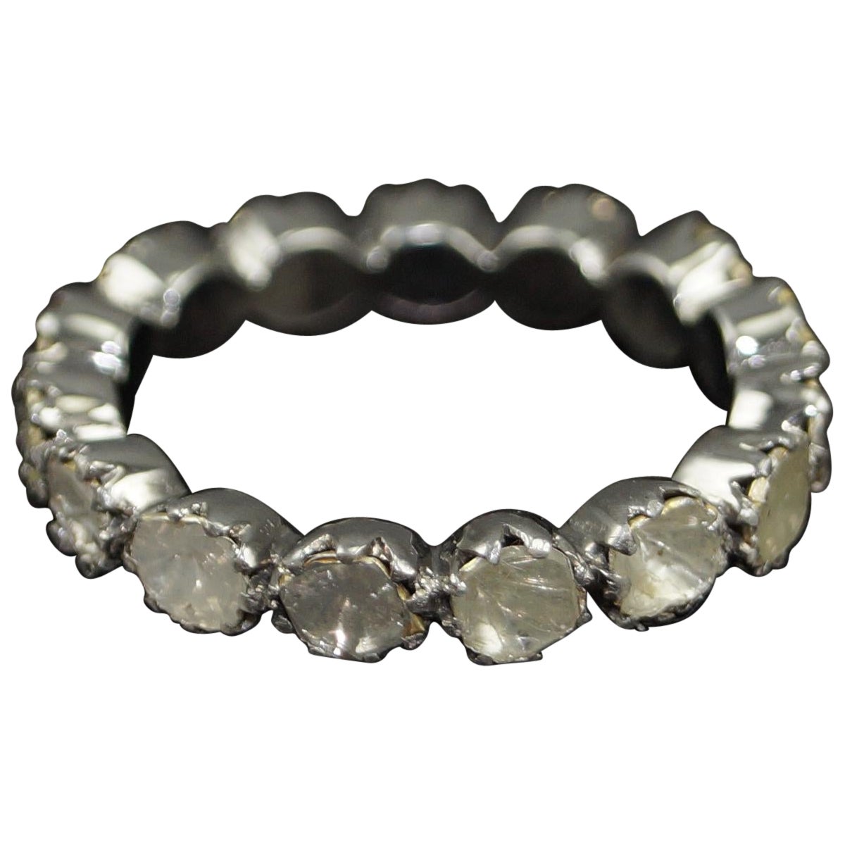 Oxidized Elephant Eternity Ring – .925 Sterling Silver, Sizes 4-12 - View #11