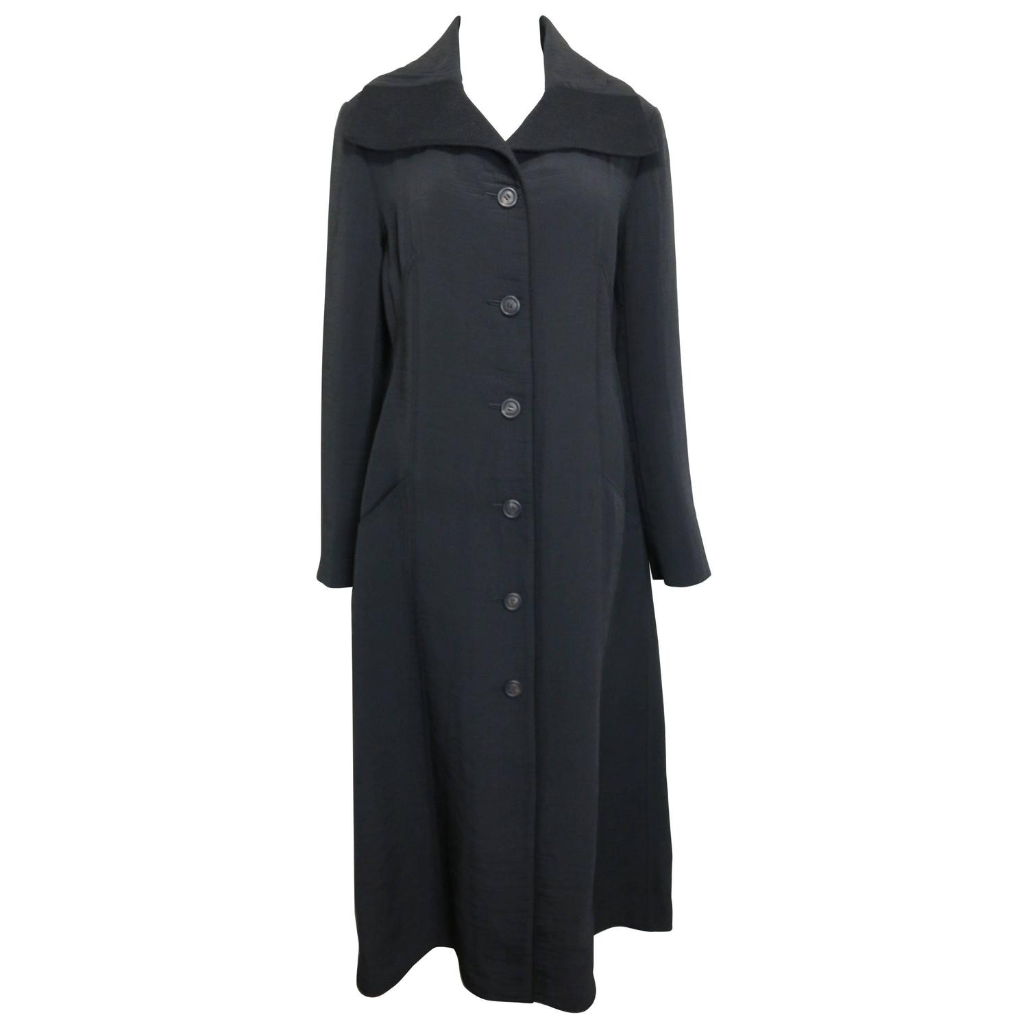 black maxi coat