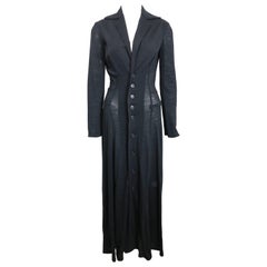 Y's by Yohji Yamamoto Black Wool Maxi Coat/Dress