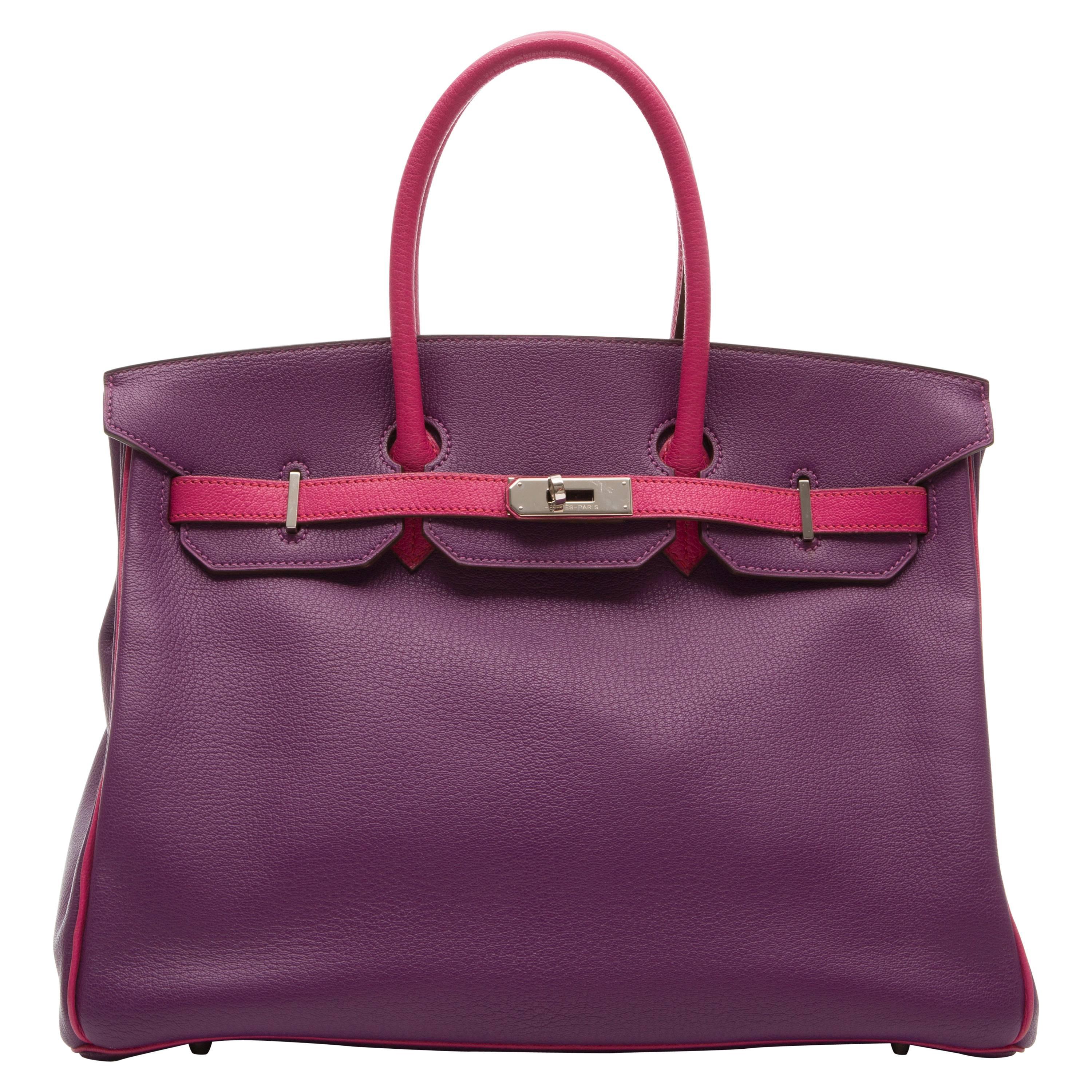 Hermes Special Order Bi-colour Togo Leather 35cm Birkin Bag