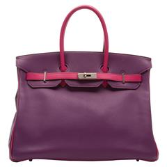 Hermes Violet and Pink Birkin Bag 9
