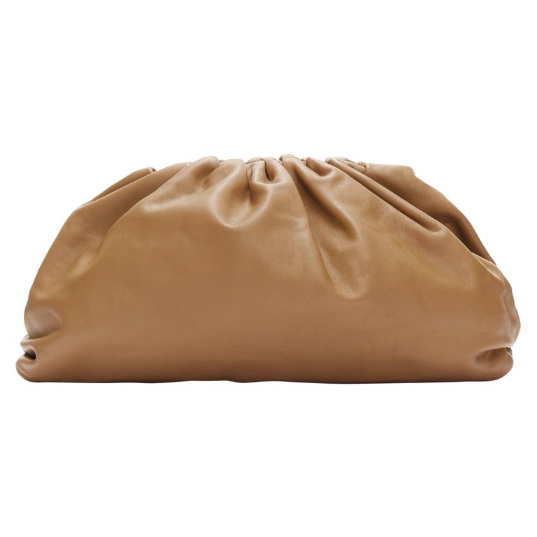 BOTTEGA VENETA The Pouch brown leather dumpling clutch bag For Sale at  1stDibs