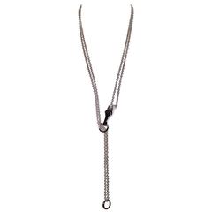 Hermes - Long collier Galop en argent sterling GM