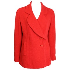 Chanel Red Wool Jacket (Unworn With Original Tag)