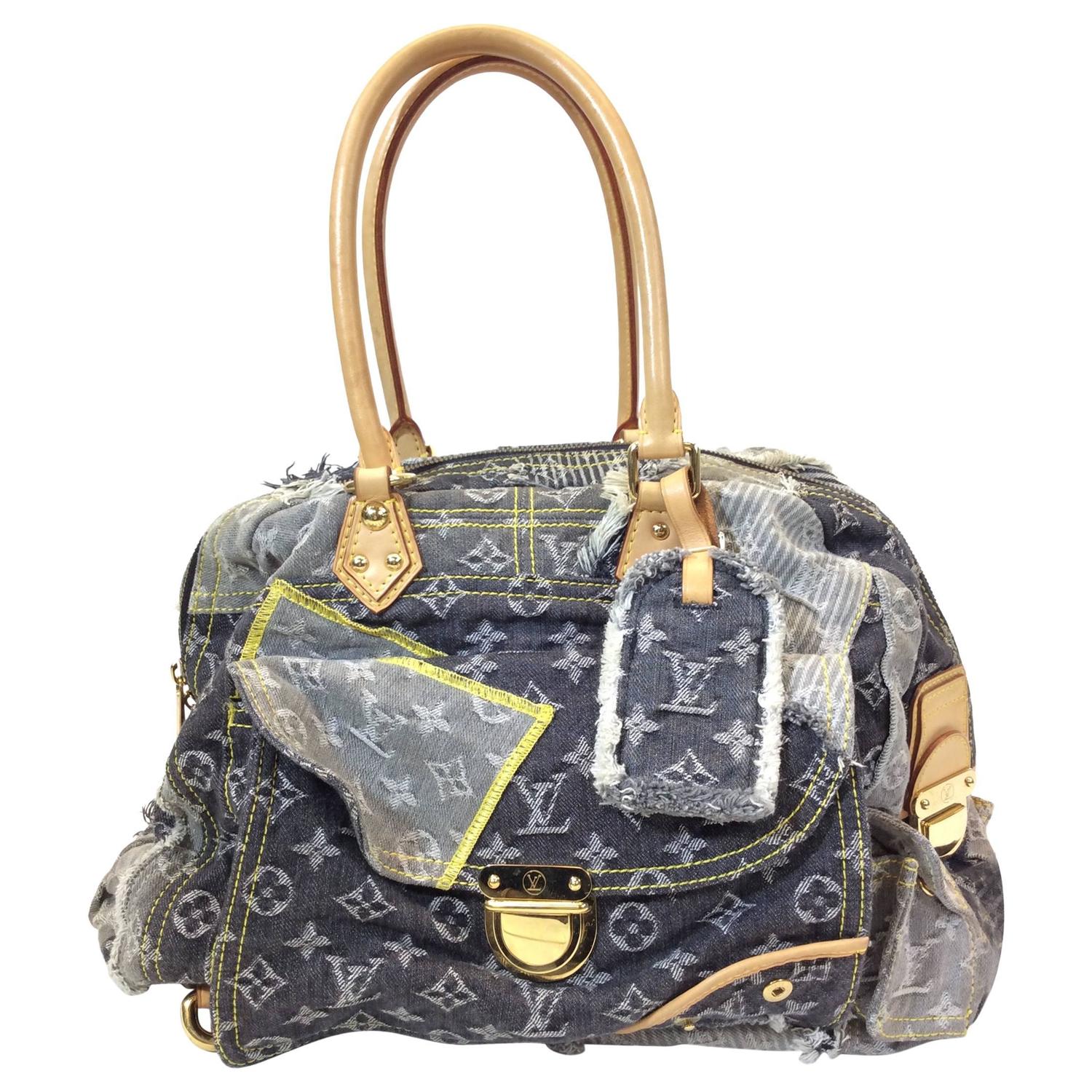 Louis Vuitton Denim Patch Bowly Handbag at 1stdibs