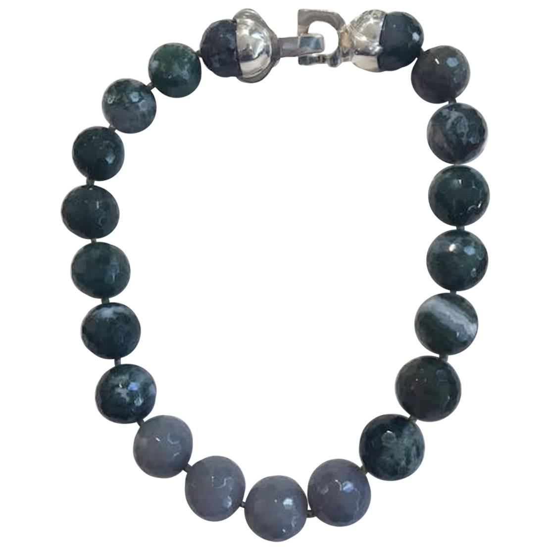 Patricia Von Musulin Single Strand Labradorite and Sterling Necklace