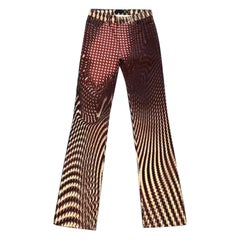 Roberto Cavalli Psychedelic Optical Illusion XS 90s Y2K Vintage Trousers Pants