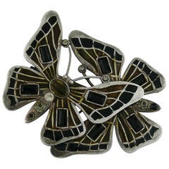 Jean Paul Gaultier Vintage emaillierte Schmetterlingsbrosche
