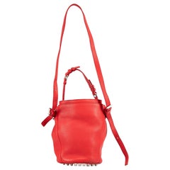 Alexander Wang Red Leather Diego Bucket Bag
