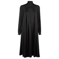Valentino Black Long Sleeve Tie Neck Maxi Dress Size XS