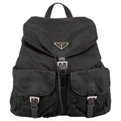 Sac à dos Prada en nylon noir Tessuto