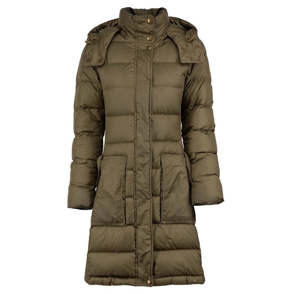Burberry Burberry Brit Green Padded Utility Mid-Length Coat Size S