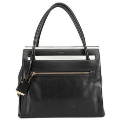 Used Jil Sander Black Leather Cut-Out Handbag