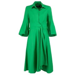 Paule Ka Green Midi Shirt Dress Size L
