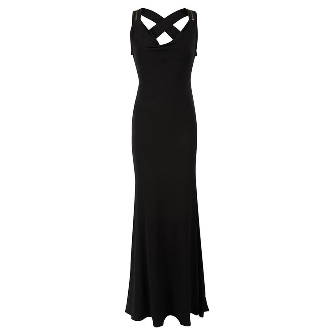 Jovani - Robe longue noire avec fermeture éclair, taille XS en vente