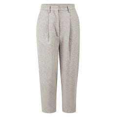 Acne Studios Grey Wool Pleat High Waist Trousers Size XS