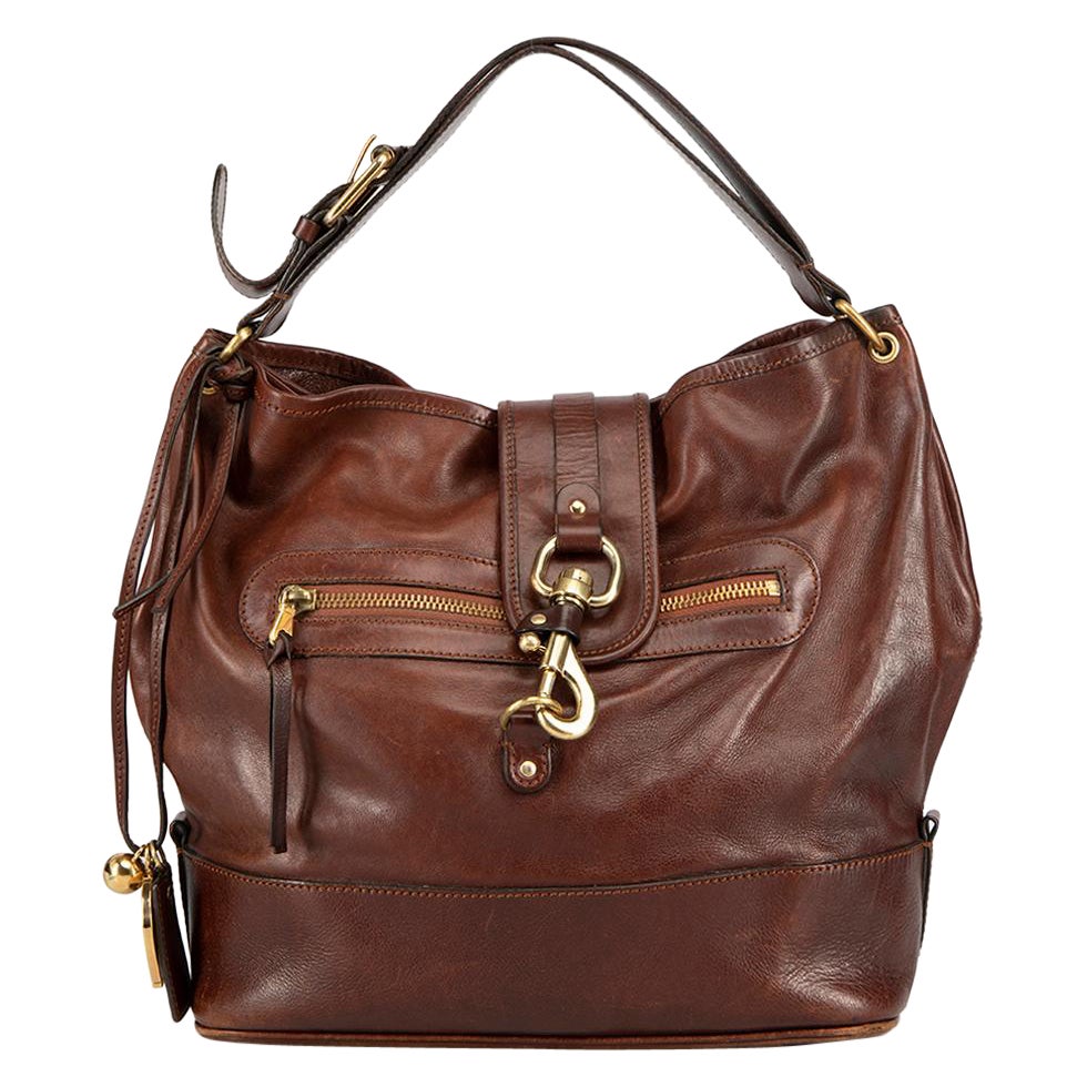 Chloé Brown Leather Kerala Hobo Bag