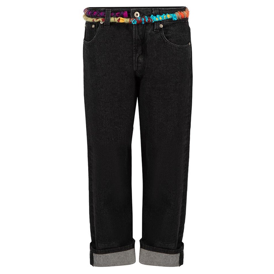 Loewe Black Embroidered Knot Jeans Size M