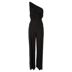 Norma Kamali Black Stretch Trouser & Top Set Size XS