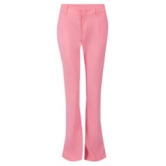 Gucci 2017 Pink Flared Leg Tailored Trousers Size M