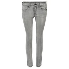 Stella McCartney Graue Skinny-Jeans aus Stein gewaschen, Größe S