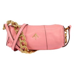 Manu Atelier Pink Mini Cylinder Convertible Bag