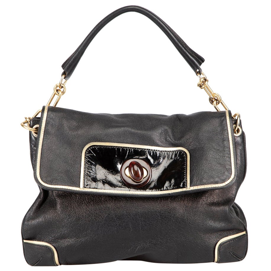 Anya Hindmarch Black Leather Shoulder Bag For Sale