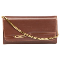 Gucci Vintage Brown Leather Clutch