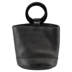 Simon Miller Schwarze Mini Bonsai Bucket Bag aus Leder