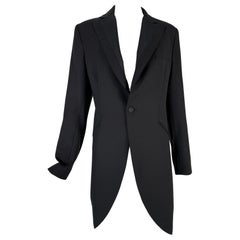 Ralph Lauren Women's Black Fine Wool & Silk Cutaway Evening Tail Coat 8