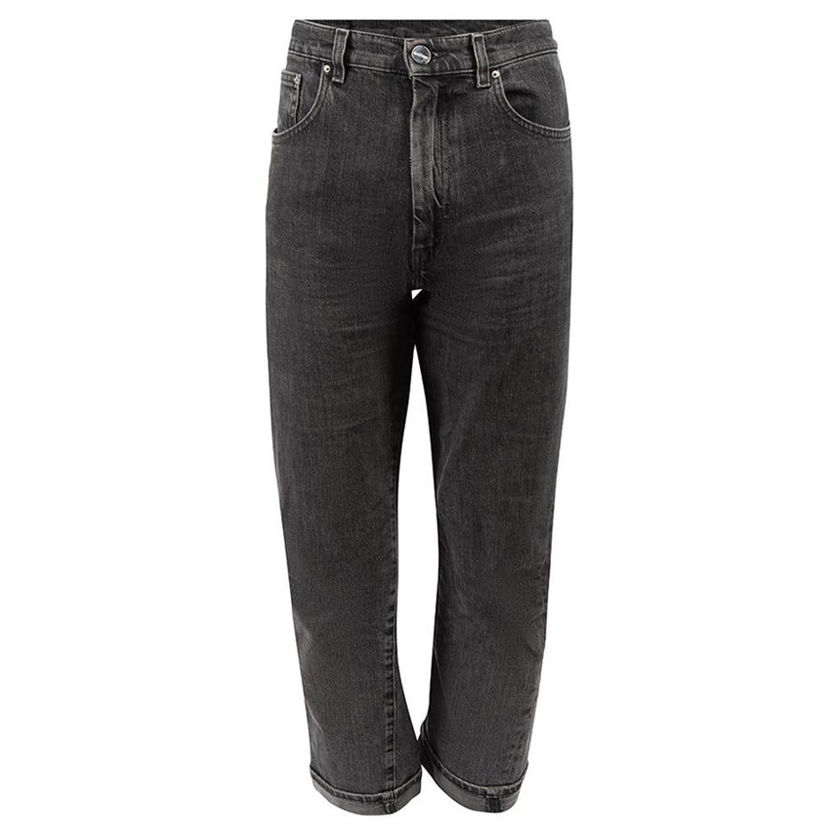 Totême Black Denim Washed Straight Leg Jeans Size L For Sale