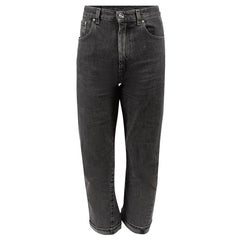 Totême Schwarzer Denim Gewaschene Straight Leg Jeans Größe L