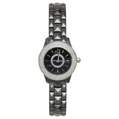 Dior Black Diamond Ceramic Stainless Steel VIII CD1221E5C001 Women's Wristwatch 