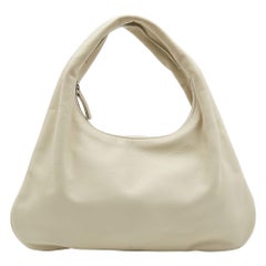 The Row Ivory Leather Small Everyday Hobo