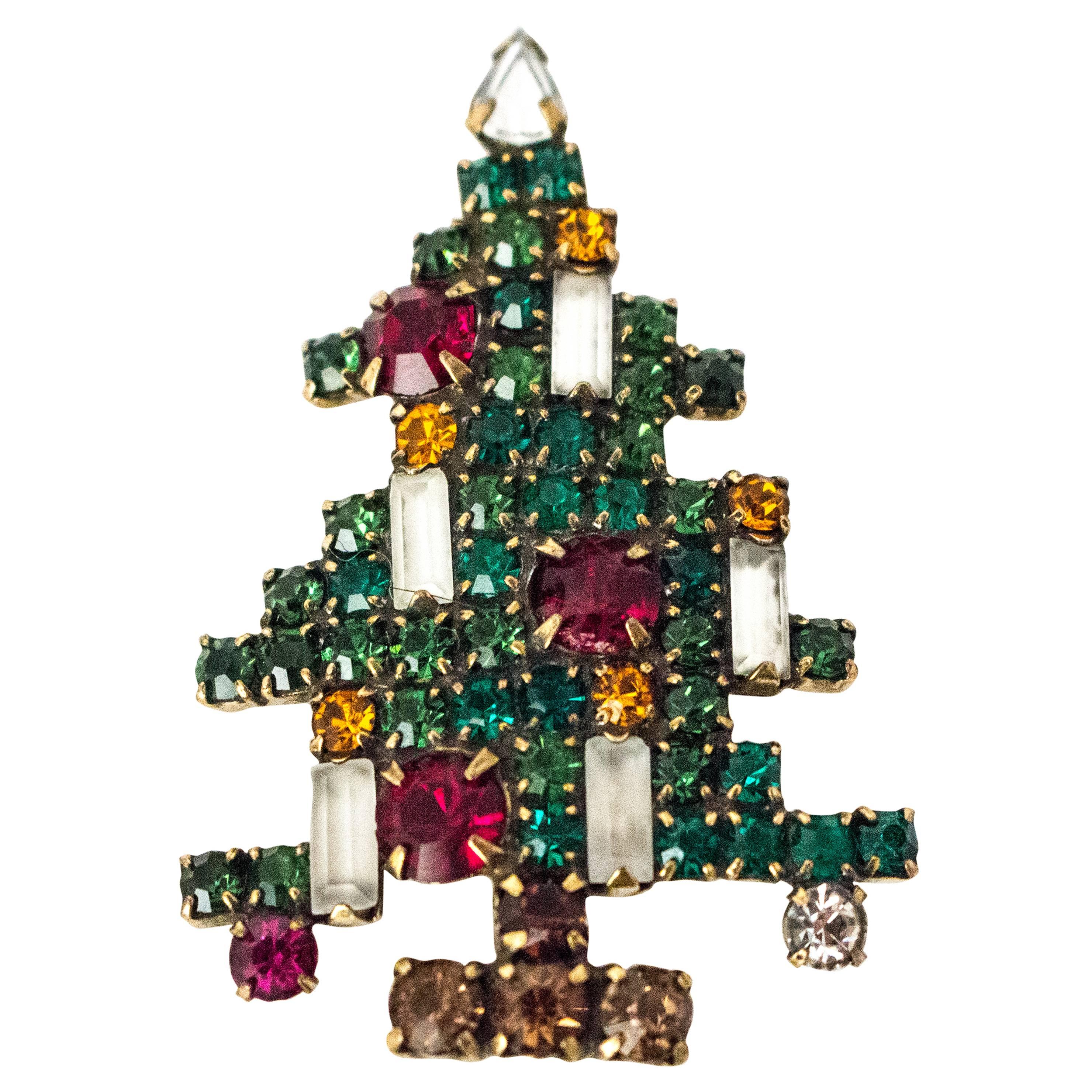 60s Weiss Christmas Tree Brooch