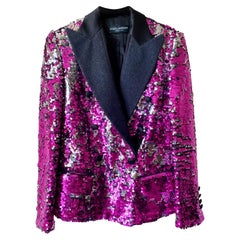 Dolce & Gabbana runway 2011 pink sequined jacket 