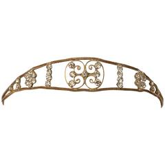 20s Flapper Headband Crystal and Gold Lamé 1