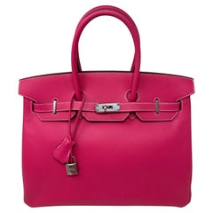 Hermes Rose Tyrien Birkin 35 Bag