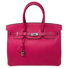 Hermes Rose Tyrien Birkin 35 Bag