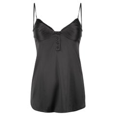 Jasmine Di Milo Vintage Black Silk Camisole Top Size S