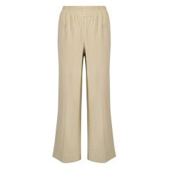 Used Golden Goose Beige Straight Leg Trousers Size XS