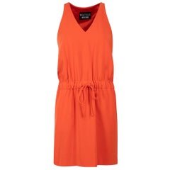 Moschino Boutique Moschino Orange Drawstring Waist Mini Dress Size S