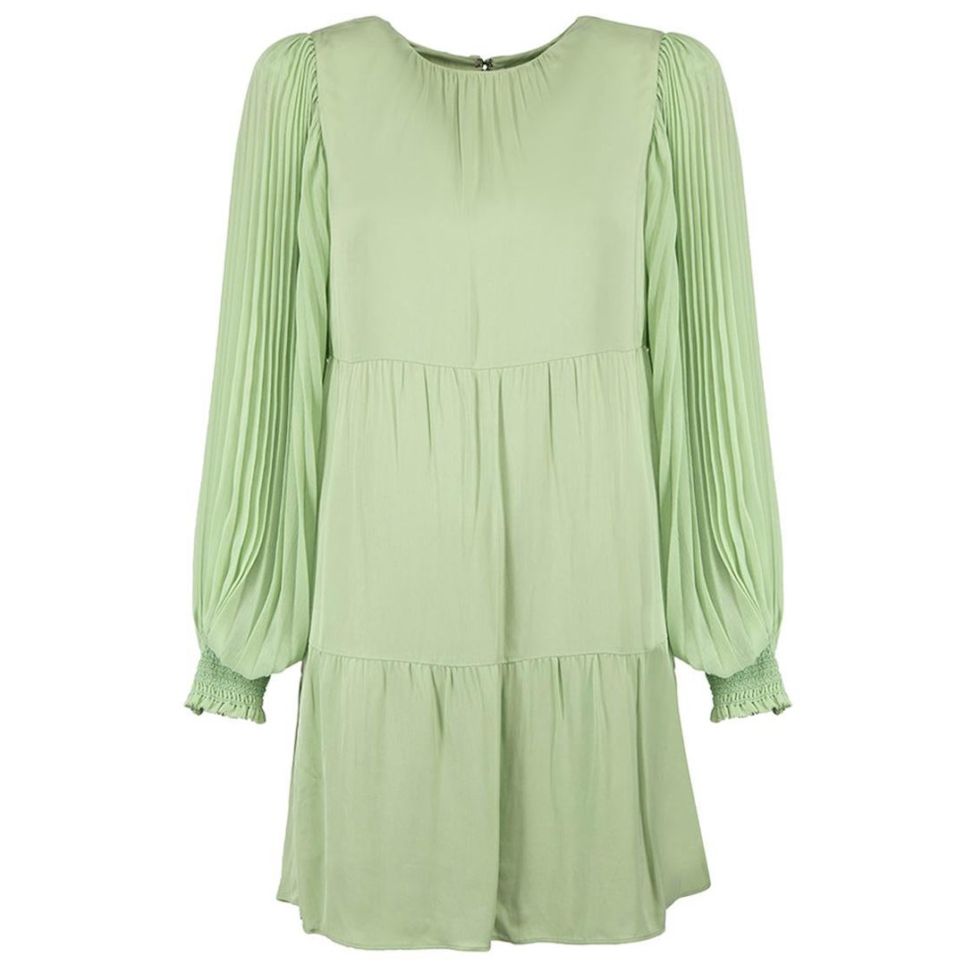 Alice + Olivia Green Long Sleeve Mini Dress Size S For Sale