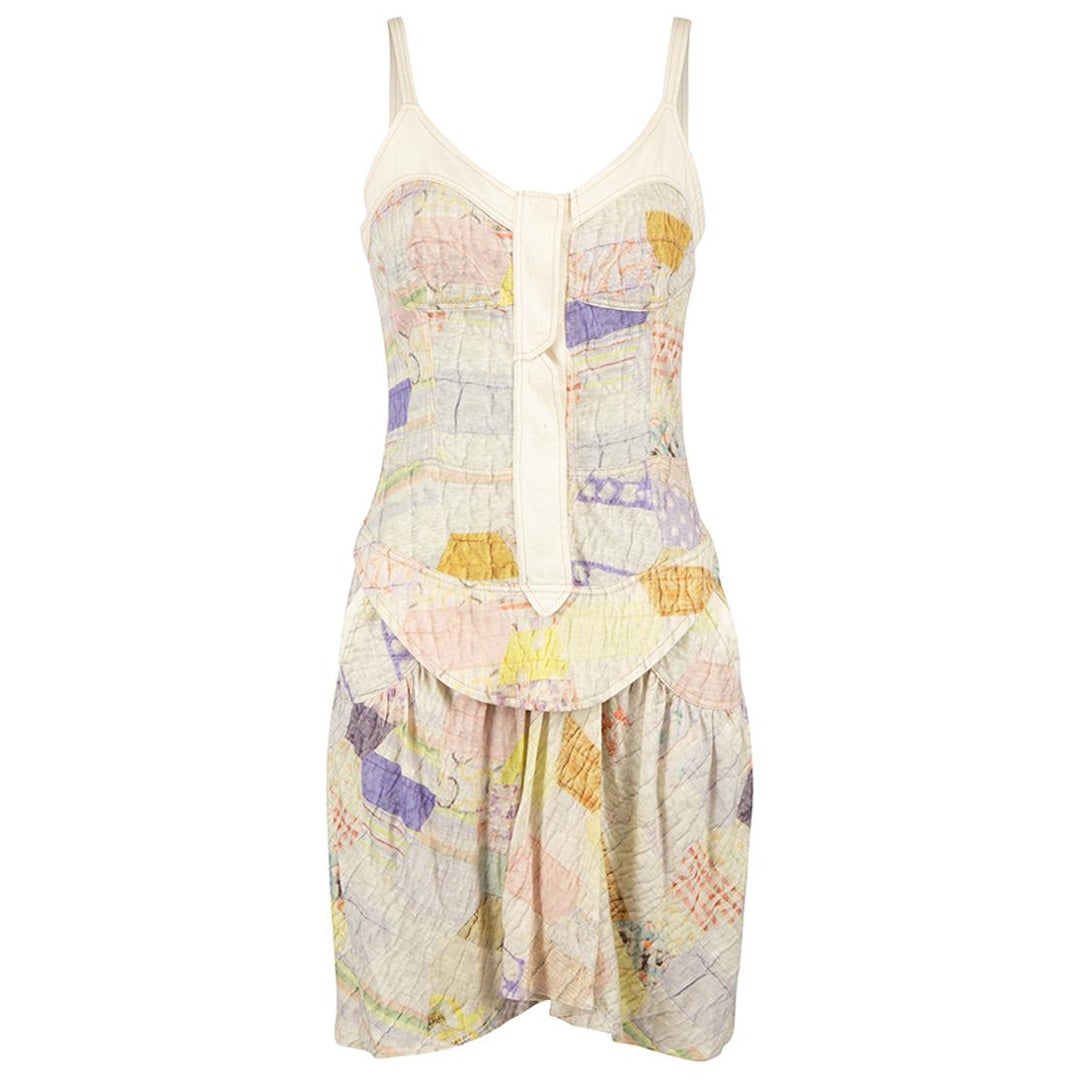 Isabel Marant Patchwork Print Sleeveless Dress Size S For Sale