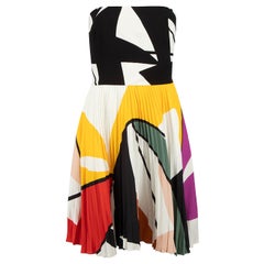 Elie Saab - Mini robe plissée abstraite, taille M