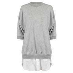 3.1 Phillip Lim Grey Cotton Shirt-Layered Jumper Size S