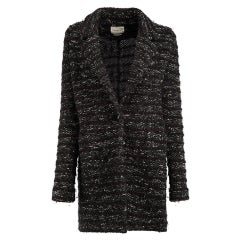 Isabel Marant Isabel Marant Etoile Black Striped Mid Length Coat Size S